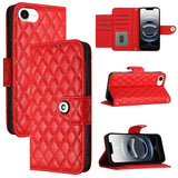 Rhombic Texture Flip Leather Phone Case with Lanyard, For iPhone 17 Pro Max, For iPhone 17 Pro, For iPhone 17, For iPhone Air, For iPhone SE 2024, For iPhone 16 Pro Max, For iPhone 16 Pro, For iPhone 16 Plus