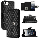 Rhombic Texture Flip Leather Phone Case with Lanyard, For iPhone 17 Pro Max, For iPhone 17 Pro, For iPhone 17, For iPhone Air, For iPhone SE 2024, For iPhone 16 Pro Max, For iPhone 16 Pro, For iPhone 16 Plus