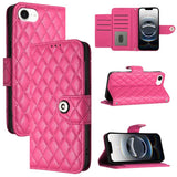 Rhombic Texture Flip Leather Phone Case with Lanyard, For iPhone 17 Pro Max, For iPhone 17 Pro, For iPhone 17, For iPhone Air, For iPhone SE 2024, For iPhone 16 Pro Max, For iPhone 16 Pro, For iPhone 16 Plus