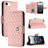 Rhombic Texture Flip Leather Phone Case with Lanyard, For iPhone 17 Pro Max, For iPhone 17 Pro, For iPhone 17, For iPhone Air, For iPhone SE 2024, For iPhone 16 Pro Max, For iPhone 16 Pro, For iPhone 16 Plus