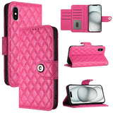 Rhombic Texture Flip Leather Phone Case with Lanyard, For iPhone 11, For iPhone 11 Pro, For iPhone XS / X, For iPhone XR, For iPhone XS Max, For iPhone 8 Plus / 7 Plus / 6s Plus