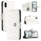 Rhombic Texture Flip Leather Phone Case with Lanyard, For iPhone 11, For iPhone 11 Pro, For iPhone XS / X, For iPhone XR, For iPhone XS Max, For iPhone 8 Plus / 7 Plus / 6s Plus