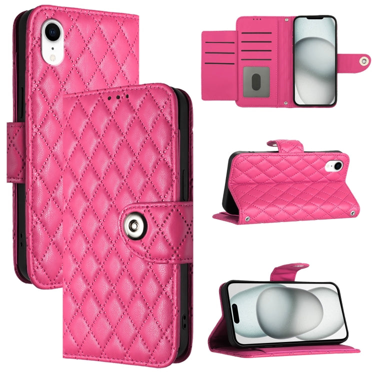 Rhombic Texture Flip Leather Phone Case with Lanyard, For iPhone 11, For iPhone 11 Pro, For iPhone XS / X, For iPhone XR, For iPhone XS Max, For iPhone 8 Plus / 7 Plus / 6s Plus