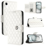 Rhombic Texture Flip Leather Phone Case with Lanyard, For iPhone 11, For iPhone 11 Pro, For iPhone XS / X, For iPhone XR, For iPhone XS Max, For iPhone 8 Plus / 7 Plus / 6s Plus