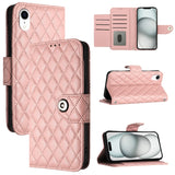 Rhombic Texture Flip Leather Phone Case with Lanyard, For iPhone 11, For iPhone 11 Pro, For iPhone XS / X, For iPhone XR, For iPhone XS Max, For iPhone 8 Plus / 7 Plus / 6s Plus