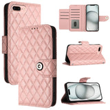Rhombic Texture Flip Leather Phone Case with Lanyard, For iPhone 11, For iPhone 11 Pro, For iPhone XS / X, For iPhone XR, For iPhone XS Max, For iPhone 8 Plus / 7 Plus / 6s Plus