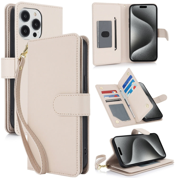 Multi-Card Wallet RFID Leather Phone Case, For iPhone 16 Pro, For iPhone 16 Plus, For iPhone 16, For iPhone 15 Pro Max, For iPhone 15 Pro, For iPhone 15 Plus