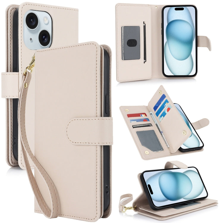 Multi-Card Wallet RFID Leather Phone Case, For iPhone 16 Pro, For iPhone 16 Plus, For iPhone 16, For iPhone 15 Pro Max, For iPhone 15 Pro, For iPhone 15 Plus
