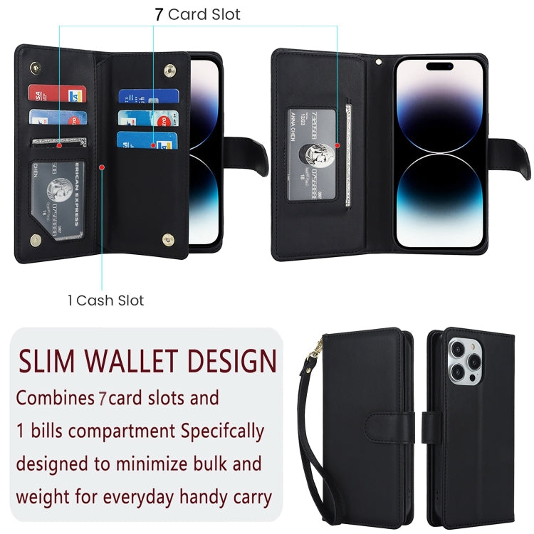 Multi-Card Wallet RFID Leather Phone Case, For iPhone 15, For iPhone 14 Plus, For iPhone 14, For iPhone 14 Pro, For iPhone 14 Pro Max, For iPhone 13 Pro Max