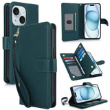 Multi-Card Wallet RFID Leather Phone Case, For iPhone 15, For iPhone 14 Plus, For iPhone 14, For iPhone 14 Pro, For iPhone 14 Pro Max, For iPhone 13 Pro Max