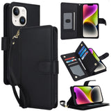 Multi-Card Wallet RFID Leather Phone Case, For iPhone 15, For iPhone 14 Plus, For iPhone 14, For iPhone 14 Pro, For iPhone 14 Pro Max, For iPhone 13 Pro Max