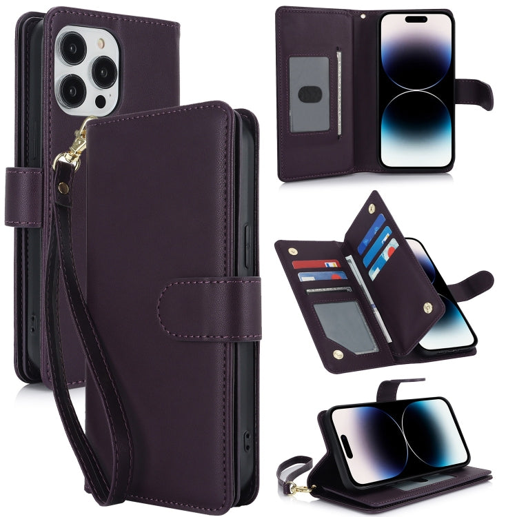 Multi-Card Wallet RFID Leather Phone Case, For iPhone 15, For iPhone 14 Plus, For iPhone 14, For iPhone 14 Pro, For iPhone 14 Pro Max, For iPhone 13 Pro Max