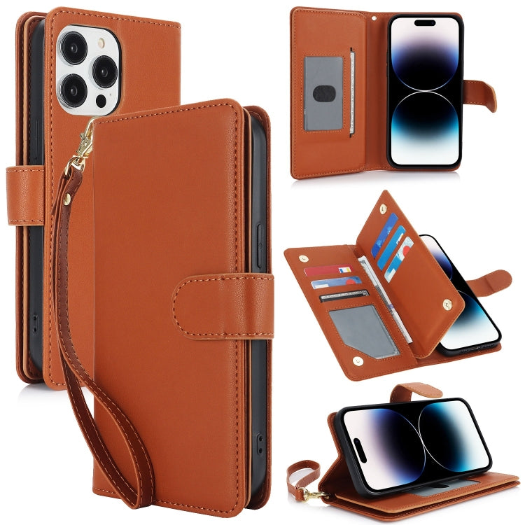 Multi-Card Wallet RFID Leather Phone Case, For iPhone 15, For iPhone 14 Plus, For iPhone 14, For iPhone 14 Pro, For iPhone 14 Pro Max, For iPhone 13 Pro Max