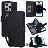 Multi-Card Wallet RFID Leather Phone Case, For iPhone 15, For iPhone 14 Plus, For iPhone 14, For iPhone 14 Pro, For iPhone 14 Pro Max, For iPhone 13 Pro Max