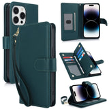Multi-Card Wallet RFID Leather Phone Case, For iPhone 15, For iPhone 14 Plus, For iPhone 14, For iPhone 14 Pro, For iPhone 14 Pro Max, For iPhone 13 Pro Max