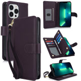 Multi-Card Wallet RFID Leather Phone Case, For iPhone 15, For iPhone 14 Plus, For iPhone 14, For iPhone 14 Pro, For iPhone 14 Pro Max, For iPhone 13 Pro Max