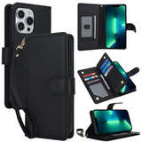 Multi-Card Wallet RFID Leather Phone Case, For iPhone 13 Pro, For iPhone 13, For iPhone 12 Pro Max, For iPhone 12 / 12 Pro, For iPhone 11 Pro Max, For iPhone 11