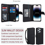 Multi-Card Wallet RFID Leather Phone Case, For iPhone 13 Pro, For iPhone 13, For iPhone 12 Pro Max, For iPhone 12 / 12 Pro, For iPhone 11 Pro Max, For iPhone 11
