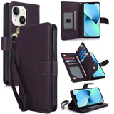 Multi-Card Wallet RFID Leather Phone Case, For iPhone 13 Pro, For iPhone 13, For iPhone 12 Pro Max, For iPhone 12 / 12 Pro, For iPhone 11 Pro Max, For iPhone 11