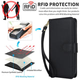 Multi-Card Wallet RFID Leather Phone Case, For iPhone 16 Pro, For iPhone 16 Plus, For iPhone 16, For iPhone 15 Pro Max, For iPhone 15 Pro, For iPhone 15 Plus