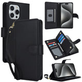 Multi-Card Wallet RFID Leather Phone Case, For iPhone 17e / 16e, For iPhone 17 Pro Max, For iPhone 17 Pro, For iPhone 17, For iPhone Air, For iPhone 16 Pro Max