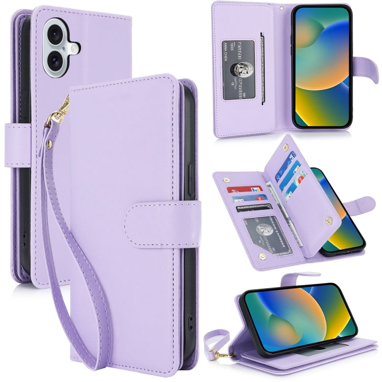 Multi-Card Wallet RFID Leather Phone Case, For iPhone 16 Pro, For iPhone 16 Plus, For iPhone 16, For iPhone 15 Pro Max, For iPhone 15 Pro, For iPhone 15 Plus