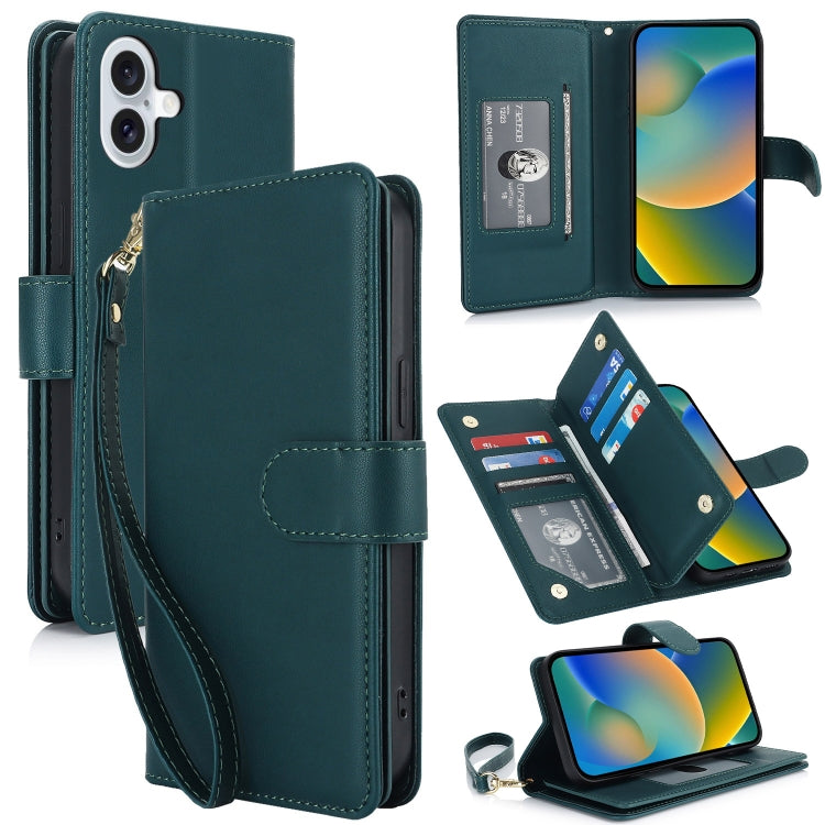 Multi-Card Wallet RFID Leather Phone Case, For iPhone 16 Pro, For iPhone 16 Plus, For iPhone 16, For iPhone 15 Pro Max, For iPhone 15 Pro, For iPhone 15 Plus