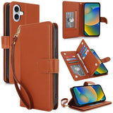 Multi-Card Wallet RFID Leather Phone Case, For iPhone 16 Pro, For iPhone 16 Plus, For iPhone 16, For iPhone 15 Pro Max, For iPhone 15 Pro, For iPhone 15 Plus