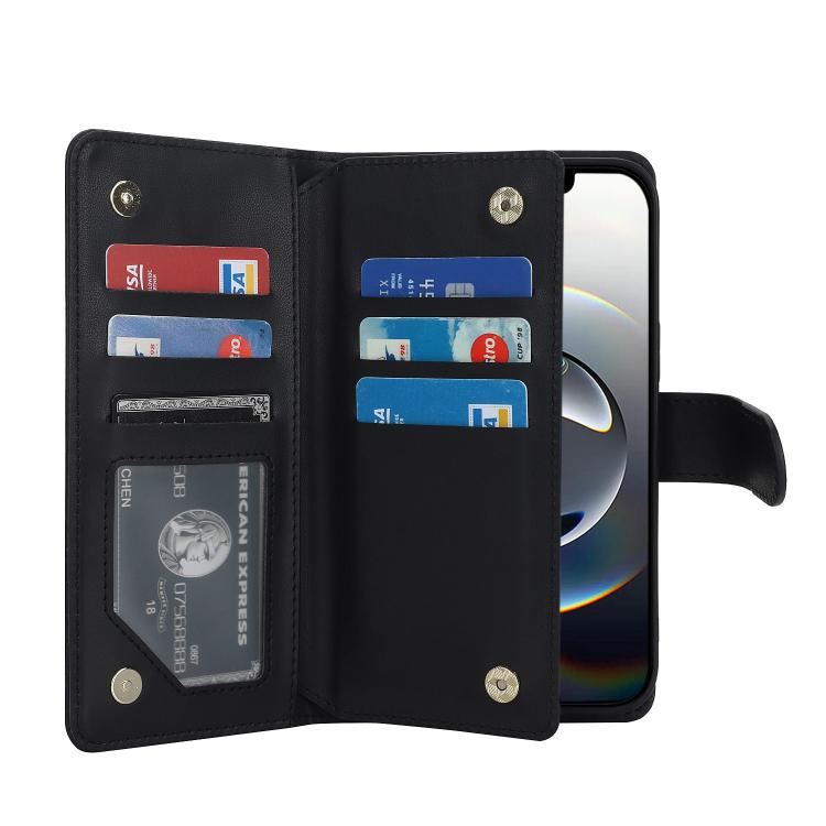 Multi-Card Wallet RFID Leather Phone Case, For iPhone 17e / 16e, For iPhone 17 Pro Max, For iPhone 17 Pro, For iPhone 17, For iPhone Air, For iPhone 16 Pro Max