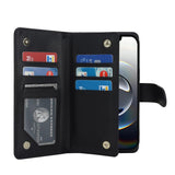 Multi-Card Wallet RFID Leather Phone Case, For iPhone 17e / 16e, For iPhone 17 Pro Max, For iPhone 17 Pro, For iPhone 17, For iPhone Air, For iPhone 16 Pro Max