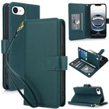 Multi-Card Wallet RFID Leather Phone Case, For iPhone 17e / 16e, For iPhone 17 Pro Max, For iPhone 17 Pro, For iPhone 17, For iPhone Air, For iPhone 16 Pro Max