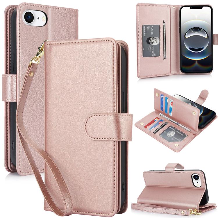 Multi-Card Wallet RFID Leather Phone Case, For iPhone 17e / 16e, For iPhone 17 Pro Max, For iPhone 17 Pro, For iPhone 17, For iPhone Air, For iPhone 16 Pro Max