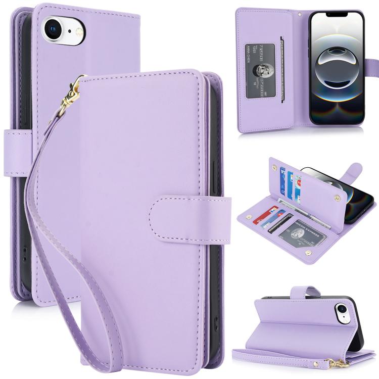 Multi-Card Wallet RFID Leather Phone Case, For iPhone 17e / 16e, For iPhone 17 Pro Max, For iPhone 17 Pro, For iPhone 17, For iPhone Air, For iPhone 16 Pro Max