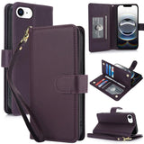 Multi-Card Wallet RFID Leather Phone Case, For iPhone 17e / 16e, For iPhone 17 Pro Max, For iPhone 17 Pro, For iPhone 17, For iPhone Air, For iPhone 16 Pro Max