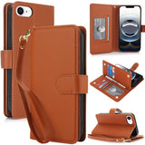 Multi-Card Wallet RFID Leather Phone Case, For iPhone 17e / 16e, For iPhone 17 Pro Max, For iPhone 17 Pro, For iPhone 17, For iPhone Air, For iPhone 16 Pro Max