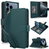 Multi-Card Wallet RFID Leather Phone Case, For iPhone 17e / 16e, For iPhone 17 Pro Max, For iPhone 17 Pro, For iPhone 17, For iPhone Air, For iPhone 16 Pro Max
