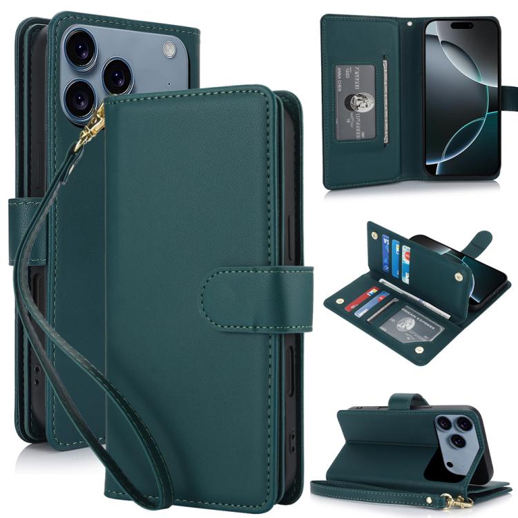 Multi-Card Wallet RFID Leather Phone Case, For iPhone 17e / 16e, For iPhone 17 Pro Max, For iPhone 17 Pro, For iPhone 17, For iPhone Air, For iPhone 16 Pro Max