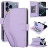 Multi-Card Wallet RFID Leather Phone Case, For iPhone 17e / 16e, For iPhone 17 Pro Max, For iPhone 17 Pro, For iPhone 17, For iPhone Air, For iPhone 16 Pro Max