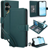 Multi-Card Wallet RFID Leather Phone Case, For iPhone 17e / 16e, For iPhone 17 Pro Max, For iPhone 17 Pro, For iPhone 17, For iPhone Air, For iPhone 16 Pro Max