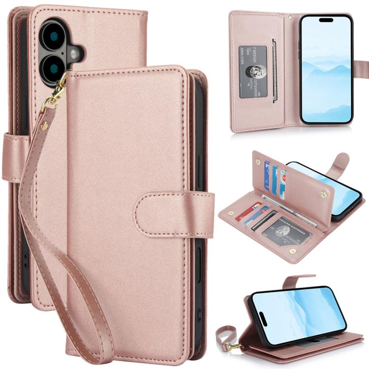 Multi-Card Wallet RFID Leather Phone Case, For iPhone 17e / 16e, For iPhone 17 Pro Max, For iPhone 17 Pro, For iPhone 17, For iPhone Air, For iPhone 16 Pro Max
