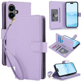 Multi-Card Wallet RFID Leather Phone Case, For iPhone 17e / 16e, For iPhone 17 Pro Max, For iPhone 17 Pro, For iPhone 17, For iPhone Air, For iPhone 16 Pro Max