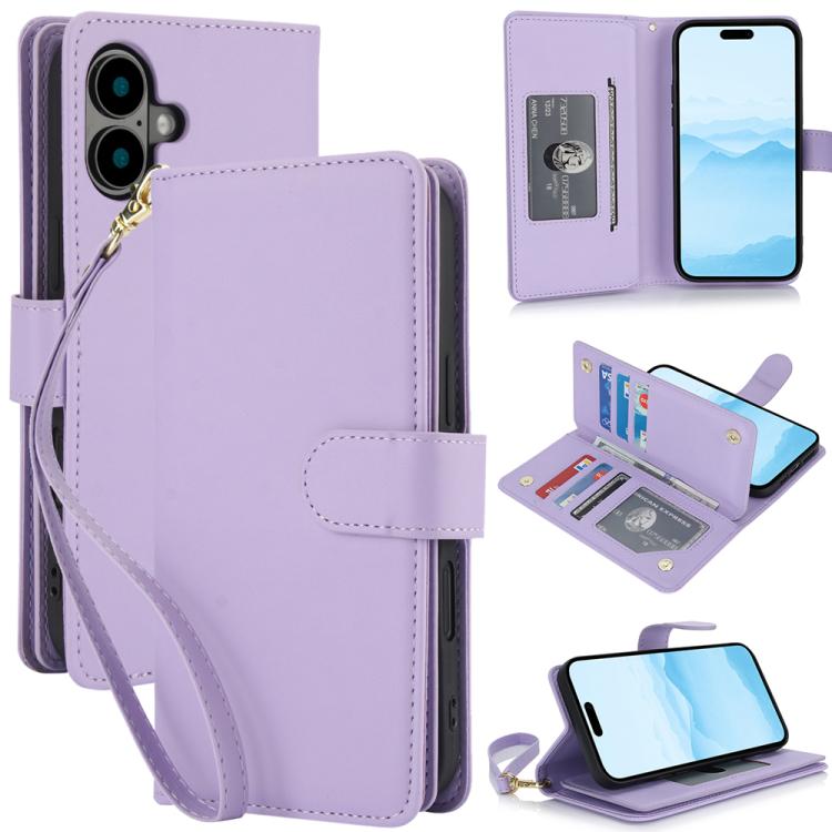 Multi-Card Wallet RFID Leather Phone Case, For iPhone 17e / 16e, For iPhone 17 Pro Max, For iPhone 17 Pro, For iPhone 17, For iPhone Air, For iPhone 16 Pro Max