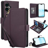 Multi-Card Wallet RFID Leather Phone Case, For iPhone 17e / 16e, For iPhone 17 Pro Max, For iPhone 17 Pro, For iPhone 17, For iPhone Air, For iPhone 16 Pro Max