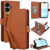 Multi-Card Wallet RFID Leather Phone Case, For iPhone 17e / 16e, For iPhone 17 Pro Max, For iPhone 17 Pro, For iPhone 17, For iPhone Air, For iPhone 16 Pro Max