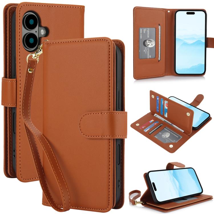 Multi-Card Wallet RFID Leather Phone Case, For iPhone 17e / 16e, For iPhone 17 Pro Max, For iPhone 17 Pro, For iPhone 17, For iPhone Air, For iPhone 16 Pro Max
