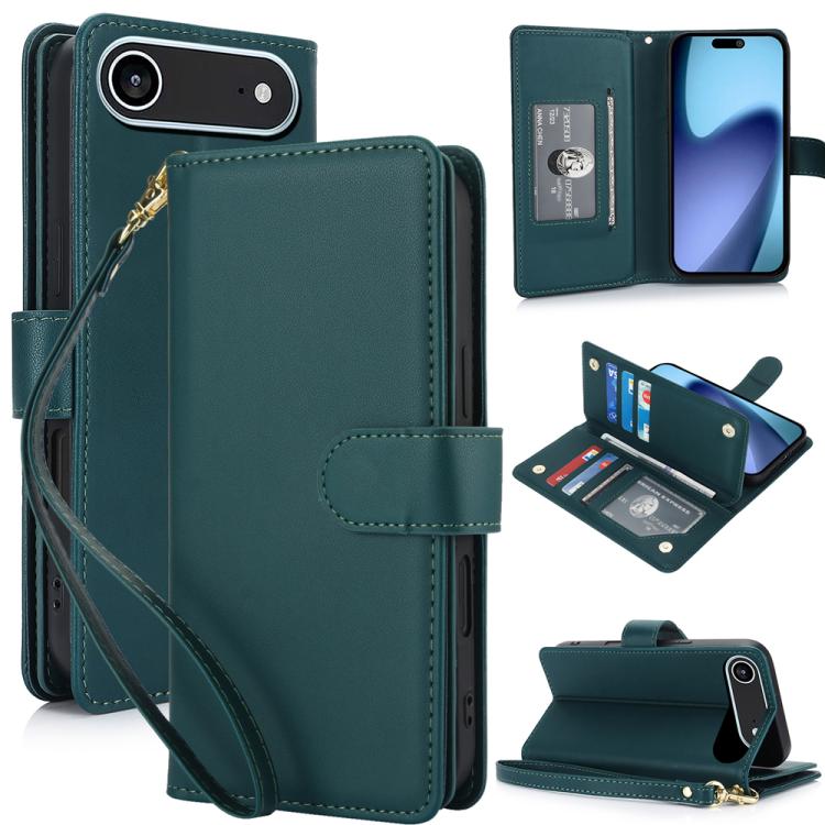 Multi-Card Wallet RFID Leather Phone Case, For iPhone 17e / 16e, For iPhone 17 Pro Max, For iPhone 17 Pro, For iPhone 17, For iPhone Air, For iPhone 16 Pro Max