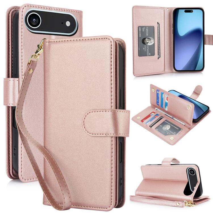 Multi-Card Wallet RFID Leather Phone Case, For iPhone 17e / 16e, For iPhone 17 Pro Max, For iPhone 17 Pro, For iPhone 17, For iPhone Air, For iPhone 16 Pro Max