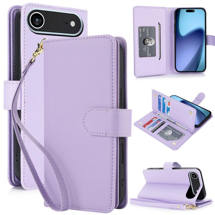 Multi-Card Wallet RFID Leather Phone Case, For iPhone 17e / 16e, For iPhone 17 Pro Max, For iPhone 17 Pro, For iPhone 17, For iPhone Air, For iPhone 16 Pro Max
