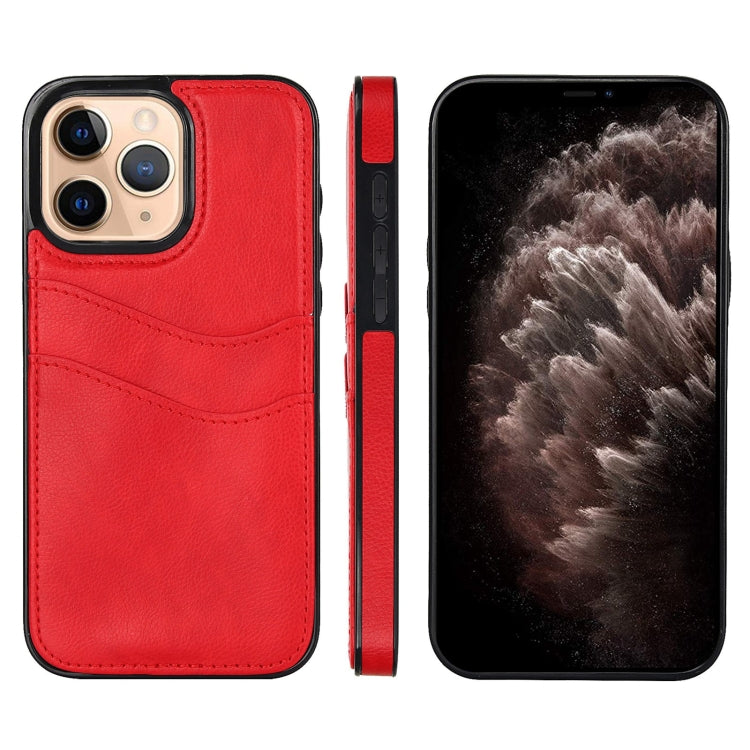 Litchi Leather Skin Card Slots Phone Case, For iPhone 13 Pro, For iPhone 13, For iPhone 12, For iPhone 12 Pro Max, For iPhone 12 Pro, For iPhone 11 Pro Max, For iPhone 11, For iPhone 11 Pro