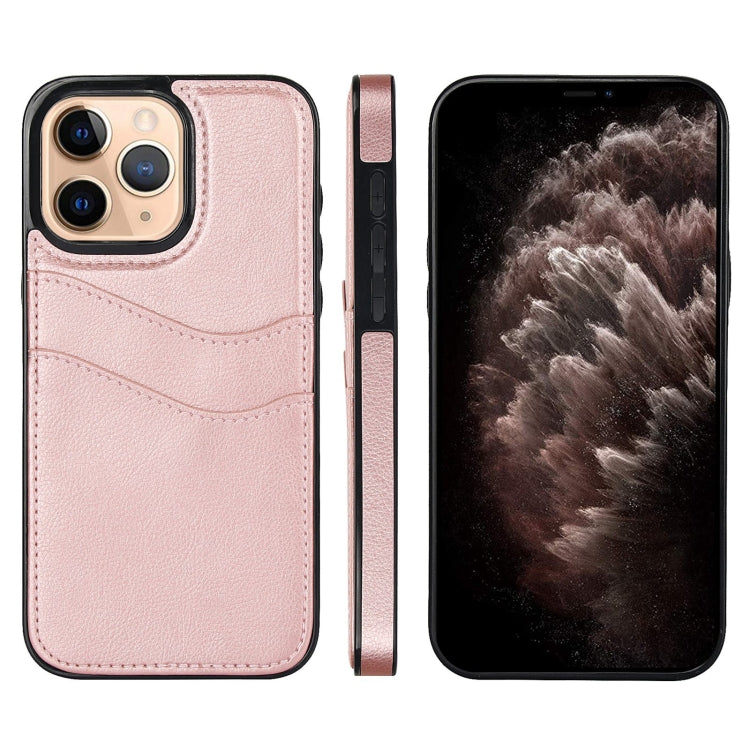 Litchi Leather Skin Card Slots Phone Case, For iPhone 13 Pro, For iPhone 13, For iPhone 12, For iPhone 12 Pro Max, For iPhone 12 Pro, For iPhone 11 Pro Max, For iPhone 11, For iPhone 11 Pro